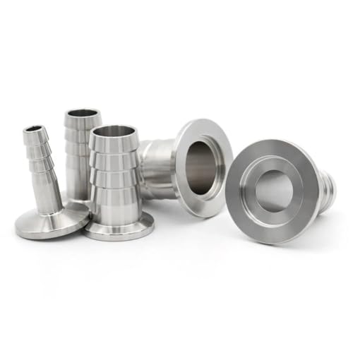 Sanitär Edelstahl 304KF10 KF16 KF25 KF40 KF50 Vakuum Schlauch Barb OD6 8 13 16 20 25 38mm Flansch Adapter rohr Fitting Clamp(Kf25,8mm) von uHLANQC