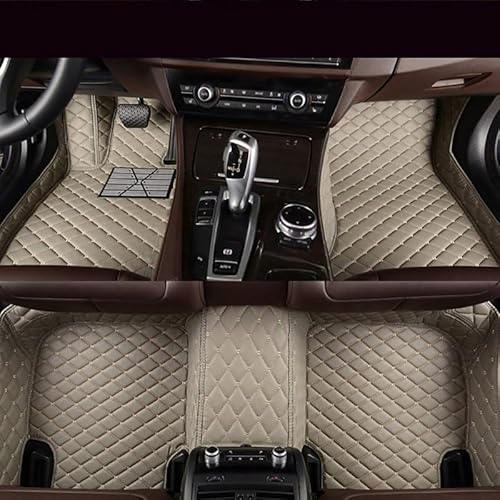 uHLANQC Autofußmatten Auto-Fußmatten Auto-Fußmatte for Explorer for Sport for Trac for Everest for Freestyle for Five for Hundred Autoteile Automatten for Passagiere(Red-Brown-Panel) von uHLANQC