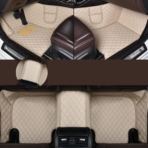 uHLANQC Autofußmatten Auto-Fußmatten Auto-Fußmatten for Toyota Estima 2000-2005 Jahr Verbesserte Version Fuß Coche Zubehör Teppiche Passagier-Auto-Matten(Warm Beige) von uHLANQC