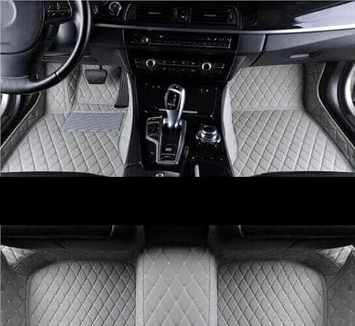 uHLANQC Autofußmatten Auto-Fußmatten Auto-Fußmatten for VW for Polo Limousine 2011-2015 2018 Maßgeschneiderte Lederteppiche Fußpolster Zubehör Automatten for Passagiere(LHD Grey) von uHLANQC