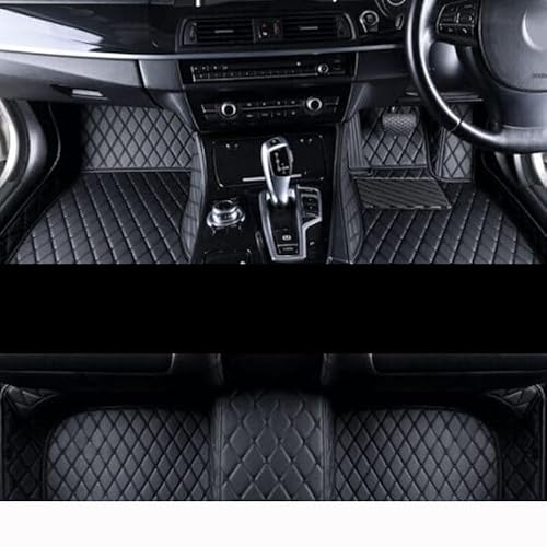 uHLANQC Autofußmatten Auto-Fußmatten Auto-Fußmatten for VW for Polo Limousine 2011-2015 2018 Maßgeschneiderte Lederteppiche Fußpolster Zubehör Automatten for Passagiere(RHD Black) von uHLANQC
