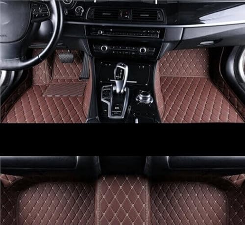 uHLANQC Autofußmatten Auto-Fußmatten Auto-Fußmatten for VW for Polo Limousine 2011-2015 2018 Maßgeschneiderte Lederteppiche Fußpolster Zubehör Automatten for Passagiere(RHD Coffee) von uHLANQC