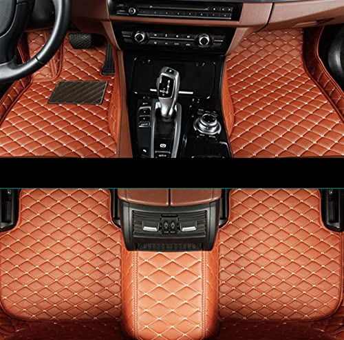 uHLANQC Autofußmatten Auto-Fußmatten for Jeep for Grand Cherokee 2007 2008 2009 2010 Auto-Fußpolster Auto-Teppichbezug Anti-Rutsch-Schutzmatten(Brown) von uHLANQC