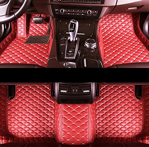 uHLANQC Autofußmatten Auto-Fußmatten for Jeep for Grand Cherokee 2007 2008 2009 2010 Auto-Fußpolster Auto-Teppichbezug Anti-Rutsch-Schutzmatten(Red) von uHLANQC