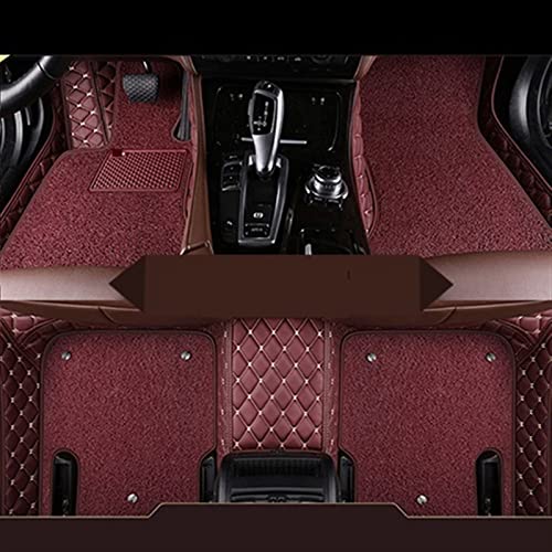 uHLANQC Autofußmatten Auto-Fußmatten nach Maß for Toyota Fj for Cruiser 2016 2015 2014 2013 2012 2011 2010 2009 2008 2007 Teppiche Anti-Rutsch-Schutzmatten(Wine RED) von uHLANQC