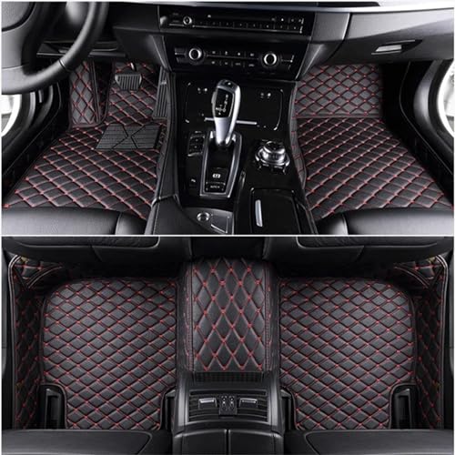 uHLANQC Autofußmatten Teppich for Audi A5 for Sportback 4 Türen 2017 2018 2019 2020 2021 2022 Auto-Fußmatten Auto-Innenausstattung Teppich-Bodenmatten-Set(Black Red 4pcs) von uHLANQC