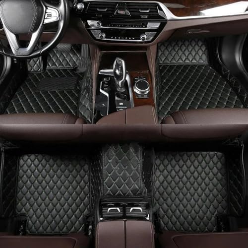uHLANQC Autofußmatten Teppich for BMW 8 Series G14 2018 2019 2020 2021 2022 2023 Auto-Fußmatten-Innenausstattung Anti-Rutsch-Teppich-Fußmatten-Set(Black Green) von uHLANQC