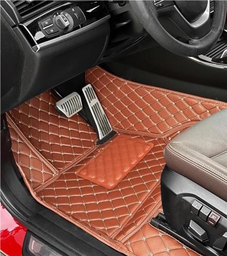 uHLANQC Autofußmatten Teppich for Kia for Forte 2009 2010 2011 2012 2013 2014 2015 2016 2017 Custom Car Fußmatten Teppichbezug Innenausstattung Bodenmattensatz(1PC-Brown) von uHLANQC