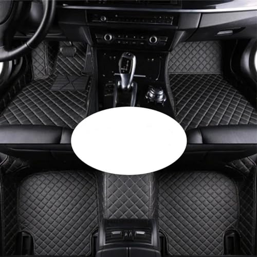 uHLANQC Autofußmatten Teppich for Kia for Sorento 2017 7 Sitze Auto-Bodenmatte Leder Anti-Rutsch-Teppich-Fußpolster-Set Auto-Innenausstattung Bodenmatten-Set(LHD-Black Black) von uHLANQC