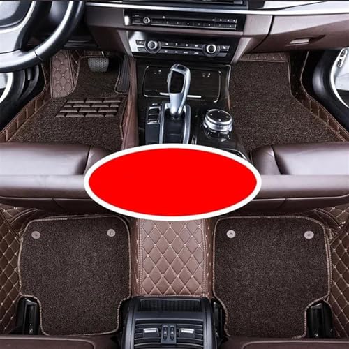 uHLANQC Autofußmatten Teppich for Land for Rover for Discovery 2010 2011 2012 2013 2014 2015 2016 Doppellagige Auto-Fußmatten Teppichzubehör Bodenmatten-Set(Coffee Coffee) von uHLANQC