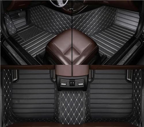 uHLANQC Autofußmatten Teppich for Lexus CT Serie 200h CT200h 2011 2012 2013 2014 2015 2016 2017 Auto-Fußmatten Anti-Rutsch-Teppich-Fußmatten-Set Fußmatten-Set(1-Black-Beige) von uHLANQC