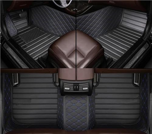 uHLANQC Autofußmatten Teppich for Lexus CT Serie 200h CT200h 2011 2012 2013 2014 2015 2016 2017 Auto-Fußmatten Anti-Rutsch-Teppich-Fußmatten-Set Fußmatten-Set(1-Black-Blue) von uHLANQC
