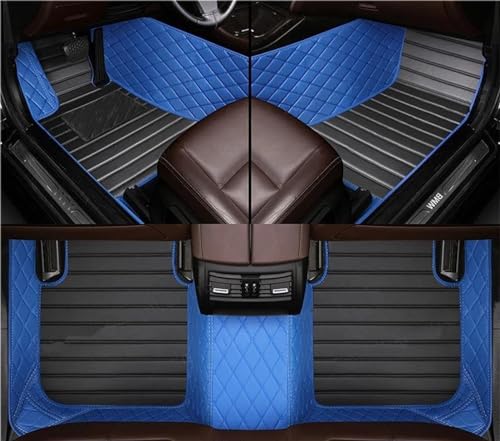 uHLANQC Autofußmatten Teppich for Lexus CT Serie 200h CT200h 2011 2012 2013 2014 2015 2016 2017 Auto-Fußmatten Anti-Rutsch-Teppich-Fußmatten-Set Fußmatten-Set(2-Blue-Black) von uHLANQC