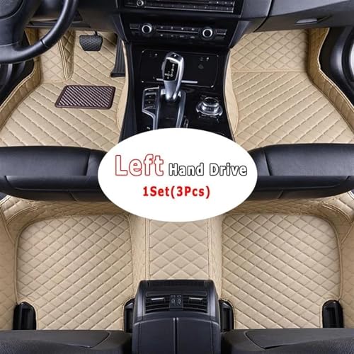 uHLANQC Autofußmatten Teppich for S-Max 2007 2008 2009 2010 2011 2012 2013 2014 2015 2016 Auto-Fußmatten Teppiche Fußpolster Set Bodenmattenset(LHD-beige) von uHLANQC