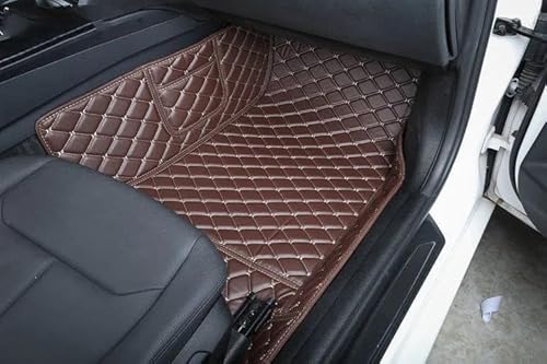 uHLANQC Autofußmatten Teppich for VW for Golf 4 1999 2000 2001 2002 2003 Auto-Fußmatten Leder Männer Frauen Automatten Vollflächiger Teppich-Bodenmattensatz(Right Coffee) von uHLANQC