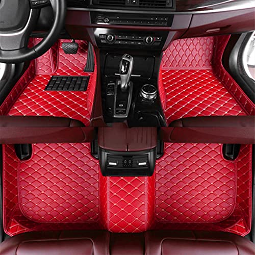 uHLANQC Autofußmatten for Jeep for Grand Cherokee 2007 2008 2009 2010 Auto-Fußmatten nach Maß Auto-Fußpolster Anti-Rutsch-Schutzmatten(Red) von uHLANQC