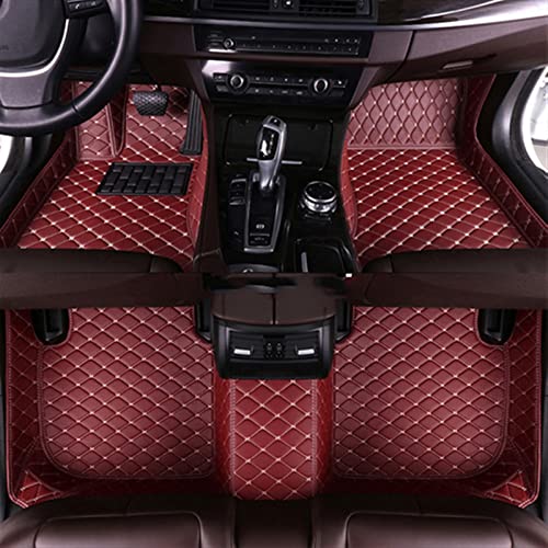 uHLANQC Autofußmatten for Jeep for Grand Cherokee 2007 2008 2009 2010 Auto-Fußmatten nach Maß Auto-Fußpolster Anti-Rutsch-Schutzmatten(Wine RED) von uHLANQC