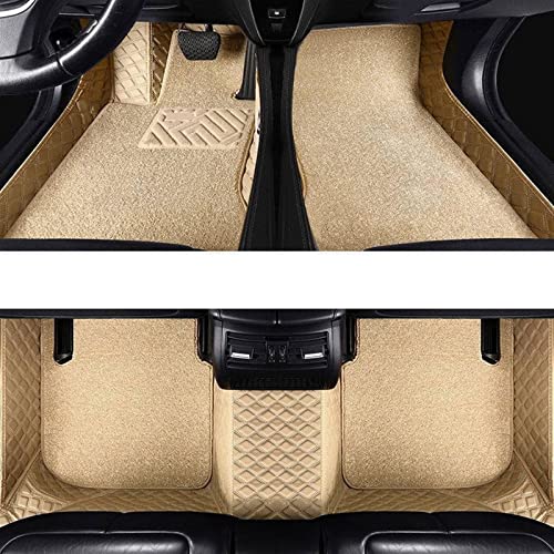 uHLANQC Autofußmatten for Lexus is IS250 IS350 2012 2011 2010 2009 2008 Auto-Fußmatten Autoteppiche Innenräume Anti-Rutsch-Schutzmatten(Beige Double Layer) von uHLANQC