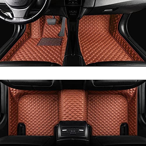 uHLANQC Autofußmatten for Volvo for C70 C 70 2010 2009 2008 Auto-Fußmatten Innenausstattung Auto-Fußpedalabdeckungen Teppiche Anti-Rutsch-Schutzmatten(Brown) von uHLANQC
