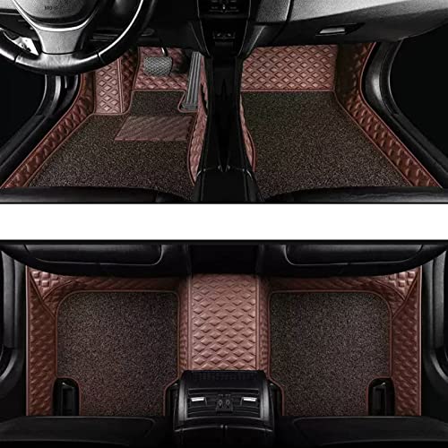 uHLANQC Autofußmatten for Volvo for C70 C 70 2010 2009 2008 Auto-Fußmatten Innenausstattung Auto-Fußpedalabdeckungen Teppiche Anti-Rutsch-Schutzmatten(Coffee Double Layer) von uHLANQC