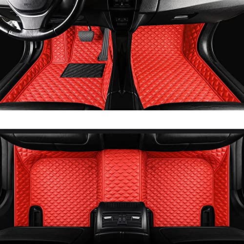 uHLANQC Autofußmatten for Volvo for C70 C 70 2010 2009 2008 Auto-Fußmatten Innenausstattung Auto-Fußpedalabdeckungen Teppiche Anti-Rutsch-Schutzmatten(Red) von uHLANQC