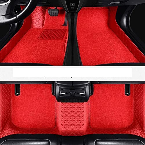 uHLANQC Autofußmatten for Volvo for C70 C 70 2010 2009 2008 Auto-Fußmatten Innenausstattung Auto-Fußpedalabdeckungen Teppiche Anti-Rutsch-Schutzmatten(Red Double Layer) von uHLANQC