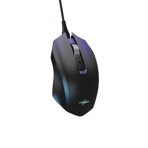 uRage Gaming-Maus „Reaper 800 8K“ (kabelgebundene Maus, 26.000 DPI Pixart-Sensor, 8.000 Hz Polling Rate, 11 programmierbare Tasten, TTC-Golden Switches 80 Mio. Klicks, abnehmbares Kabel, RGB) schwarz von uRage