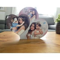 Herz-Fotocollage Auf Holz, Personalisierter Bilderrahmen | 11 "' X 8 "' Herz-Fotocollage Auf Holz, Personalisierter Bilderrahmen | 11 "' X 8 "' von uWoodLoveThis
