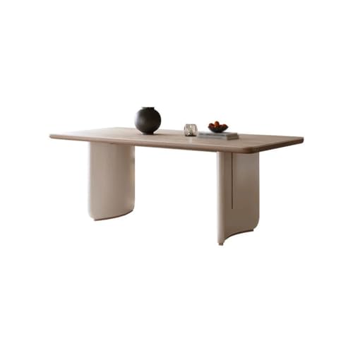 uadyie Esstisch Moderner Esstisch Aus Steinplatte Im Creme-Stil for Den Heimgebrauch, Hochwertiger Weißer Esstisch Esstisch von uadyie