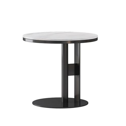 uadyie Kleiner Couchtisch Moderne einfache Rock Platte Kaffee Tisch Eisen Nachttisch Kleinen Kaffee Tisch Nordic Einfache Wohnzimmer Runde Beistelltisch Kleine Couchtische fürs Wohnzimmer von uadyie