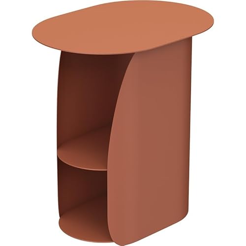 uadyie Kleiner Couchtisch Nachttisch, moderner, einfacher Schlafzimmer-Nachttisch, kompletter Metall-Aufbewahrungsschrank, kleines Aufbewahrungsregal Kleine Couchtische fürs Wohnzimmer(A) von uadyie