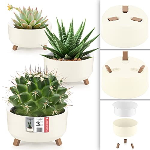 uandu 3er Blumentopf Set. 3 Größen. Blumenständer, Deko, Blumen, fürs Zuhause, Plant Pot, übertopf, Flower Pot, Anzuchttöpfe, Pflanzkübel, Pflanztöpfe, Blumentöpfe, Blumentopf Gross, Pflanzentopf Groß von uandu