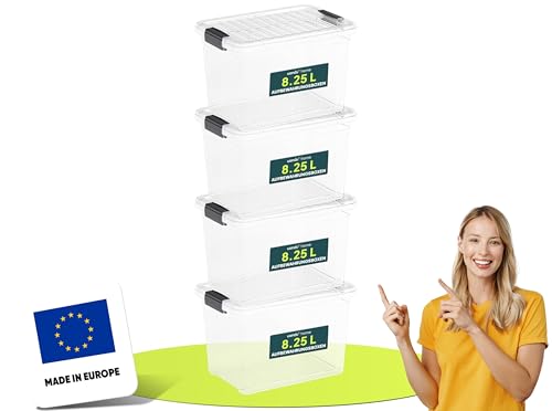 uandu Aufbewahrungsbox mit deckel klein, 4er Set BPA Frei Kunststoff, Aufbewahrungsboxen mit deckel, Plastikbox, Plastic Storage box, Box für IKEA Kallax, Stapelbar - 8.25Lx4 uandu Aufbewahrungsbox mit deckel klein, 4er Set BPA Frei Kunststoff, Aufbewahrungsboxen mit deckel, Plastikbox, Plastic Storage box, Box für IKEA Kallax, Stapelbar - 8.25Lx4 von uandu