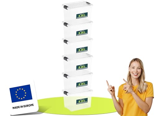 uandu Aufbewahrungsbox mit deckel klein, 6er Set BPA Frei Kunststoff, Aufbewahrungsboxen mit deckel, Plastikbox, Plastic Storage box, Box für IKEA Kallax, Stapelbar - 8.25Lx6 uandu Aufbewahrungsbox mit deckel klein, 6er Set BPA Frei Kunststoff, Aufbewahrungsboxen mit deckel, Plastikbox, Plastic Storage box, Box für IKEA Kallax, Stapelbar - 8.25Lx6 von uandu