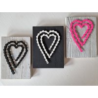 Doppelherz in Pink Oder Schwarz/Weiß Gold/Schwarz - Personalisierbar von ubcycle