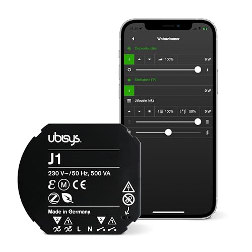 ubisys Zigbee Rollladensteuerung J1: Zigbee Funk-Jalousie-/Rollladenaktor zum Nachrüsten. Für eine intelligente Beschattung in Ihrem Smart Home. von ubisys