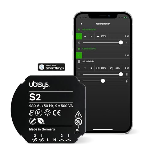 ubisys Zigbee Schaltaktor S2: Zigbee Funk-Schalter zum Nachrüsten | Bis zu 2 x 500VA schalten | Für eine intelligente Beleuchtung bzw. Verbrauchersteuerung in Ihrem Smart Home. ubisys Zigbee Schaltaktor S2: Zigbee Funk-Schalter zum Nachrüsten | Bis zu 2 x 500VA schalten | Für eine intelligente Beleuchtung bzw. Verbrauchersteuerung in Ihrem Smart Home. von ubisys