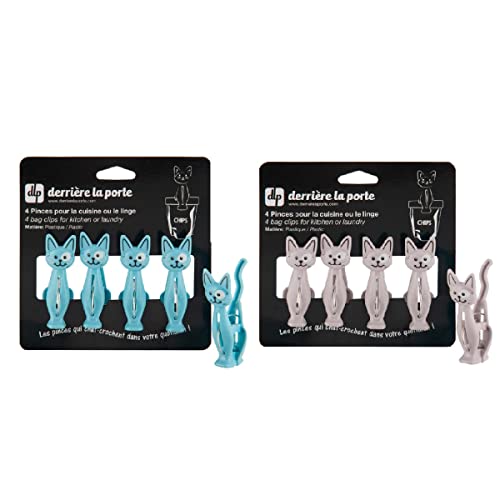 Dlp Wäscheklammern Michael Katze grau und blau, 2 x 4 Stück von udc