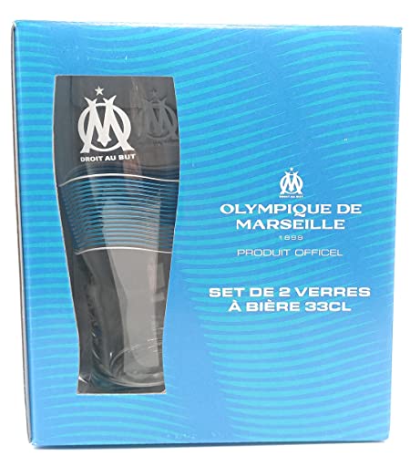 Pec As De Coeur Biergläser, 33 cl, Olympique de Marseille von udc
