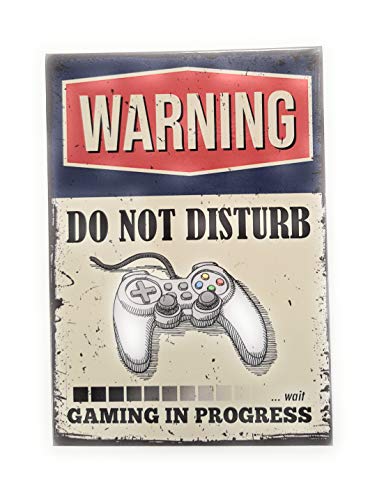 udc Lire et Dire Blechschild, Vintage-Look, Warning Do Not Disturb, 17 x 12 cm von udc