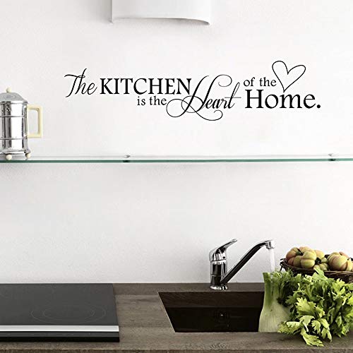 ufengke® "The Kitchen is the Heart of the Home" Wandtattoo Spruch Zitat, Wandaufkleber Wandbilder für Küche und Esszimmer von ufengke