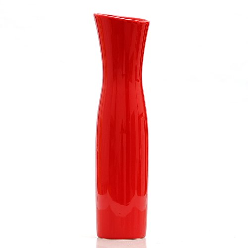 Rote Vase Porzellan Vasen Modern,Stilvoller Cheongsam Keramik Blumen Vase, Einfache Kleiner Vase Deko Vasen,Ideale Dekoration Für Haushalt, Büro, Hochzeit, Partei von ufengke