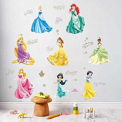ufengke® Cartoon Weiß Schnee Prinzessin Wandabziehbilder,Kinderzimmer Babyzimmer Entfernbare Wandtattoos Wandbilder von ufengke