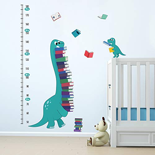 ufengke Wandtattoos Dinosaurier Messen Wandaufkleber Entfernbare Bücher Wachstum für Kinderzimmer Jungen Schlafzimmer von ufengke
