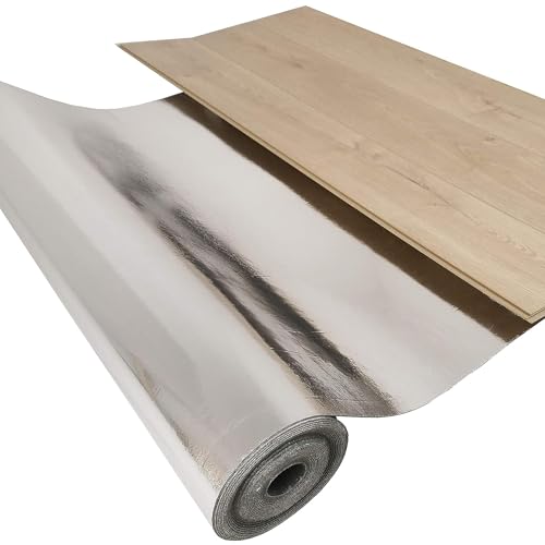 uficell® Akustik Trittschalldämmung Silence Floor Akustik ALU Gehschalldämmung für Laminat und Parkett mit Alu-Dampfbremse, Raumdichte: 1000 kg/m³ (Stärke 2 mm | 20 m²) von uficell