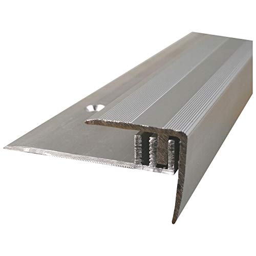 ufitec® Profi Smart Profilsystem für Vinylböden - geeignet für Belagshöhen von 5-9 mm - ALU eloxiert (Treppenkantenprofil | Länge: 270 cm, Bronze Hell) von ufitec Profil Systems