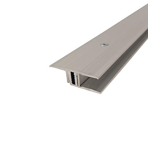 ufitec® Profi Smart Profilsystem für Vinylböden - geeignet für Belagshöhen von 5-9 mm - ALU eloxiert - SILBER - (Dehnungsfugenprofil - Länge: 100 cm, Silber) von ufitec profile systems