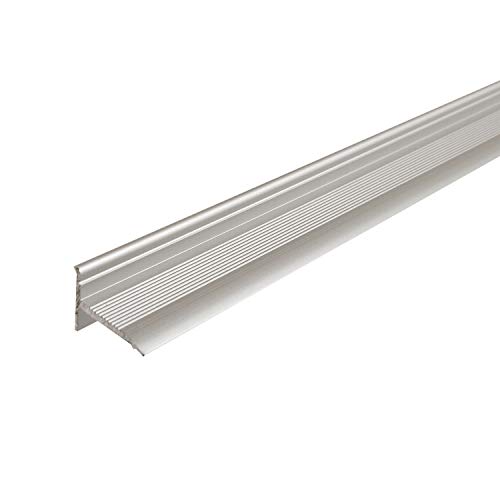 ufitec Sockelprofil SK | für saubere Wand- und Türabschlüsse | Ideal für Renovierungen, Sichtbreite: 18,4 mm, Selbstklebend (100 cm, silber) von ufitec profile systems