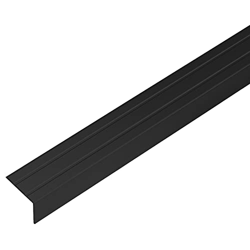 ufitec® Alu Winkelprofil 24x15 mm mit Rillen selbstklebend, Treppen Kanten & Stufen Winkel Schutzprofil (24 x 15 mm | 100 cm Länge, Bronze Dunkel) von ufitec profile systems
