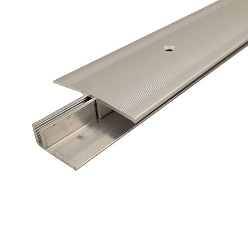 ufitec® Profi Smart Profilsystem für Vinylböden - geeignet für Belagshöhen von 5-9 mm - ALU eloxiert (Dehnungsfugenprofil 45 mm breit | Länge: 270 cm, Silber) von ufitec profile systems